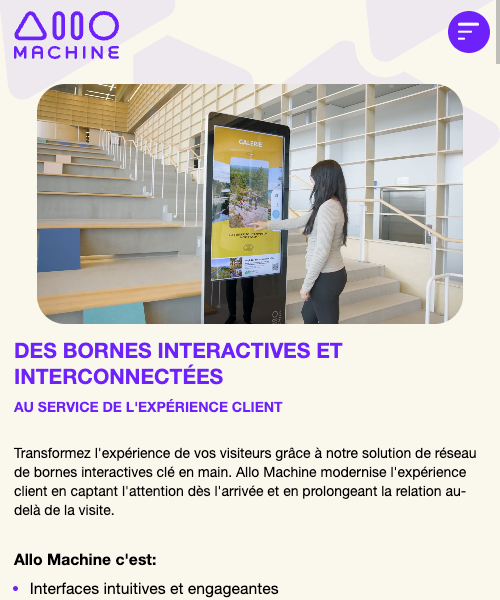 Visuel du projet Allo Machine